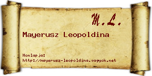 Mayerusz Leopoldina névjegykártya